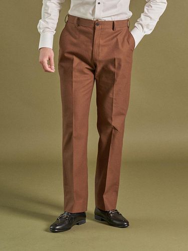 ALCPT004 Straight Fit Cotton Pants_brown - ALL CLASSIC - Modalova