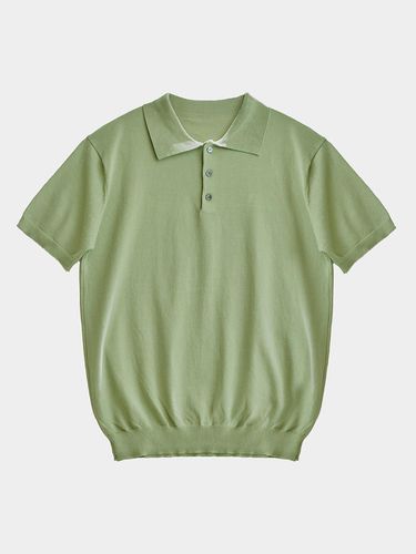 KT010 Washable button Collar Knitwear_green - ALL CLASSIC - Modalova