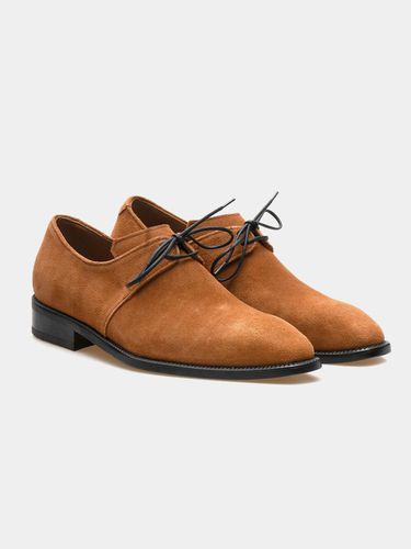 ALC122 Odor Hole Cut Derby Shoes Camel Suede - ALL CLASSIC - Modalova