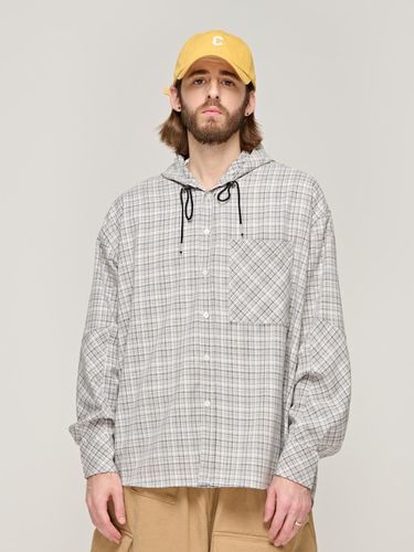 CB CHECK HOOD SHIRT (BLACK) - CARGOBROS - Modalova