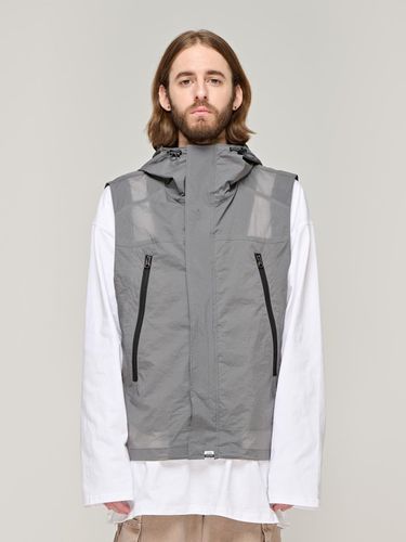 CB 2WAY HOOD WINDBREAKER VEST (GRAY) - CARGOBROS - Modalova