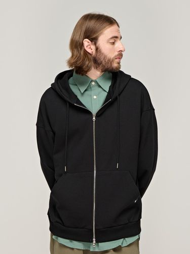 CB 2WAY OVER SWEAT HOOD ZIP UP (BLACK) - CARGOBROS - Modalova