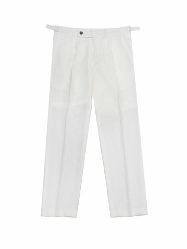 PT005 One Pleats Linen Pants_WHITE - ALL CLASSIC - Modalova