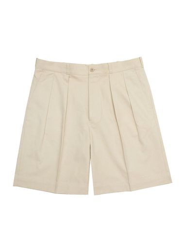 PT007 Twill Two-Fleats Half Pants_beige - ALL CLASSIC - Modalova