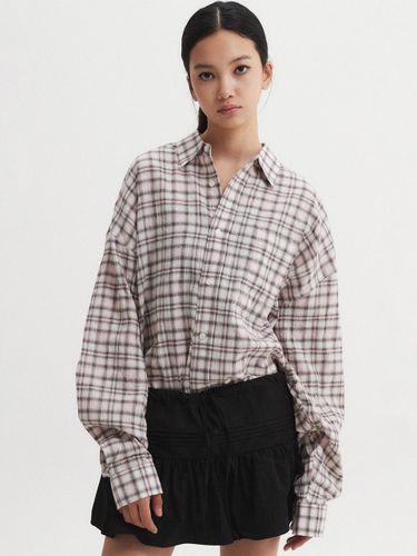 Oversized Vintage Checkered Shirt Pink - DNSR Women - Modalova