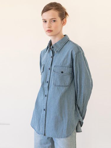 Denim stripe shirt - JMARK New York - Modalova