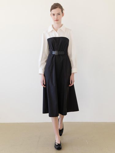 Layered belt dress_Black - JMARK New York - Modalova