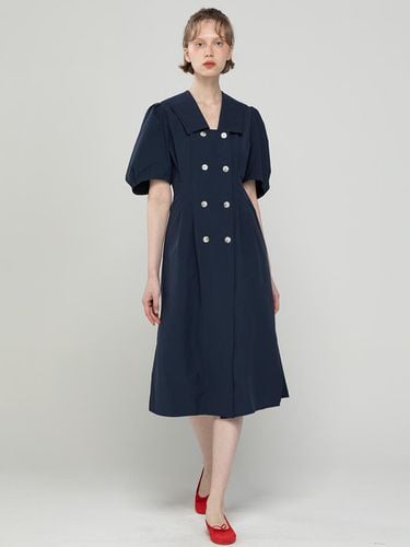 Double button dress_Navy - JMARK New York - Modalova