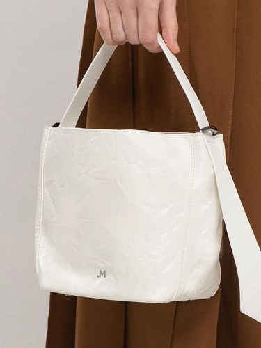 BELLA leather tote bag_White - JMARK New York - Modalova