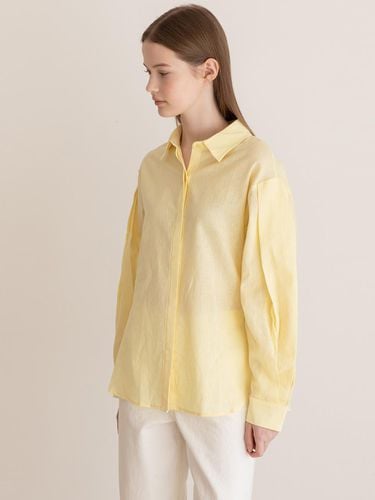 Pintuck sleeve shirt_Yellow - JMARK New York - Modalova