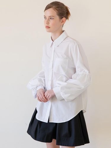 Balloon sleeve shirt_White - JMARK New York - Modalova