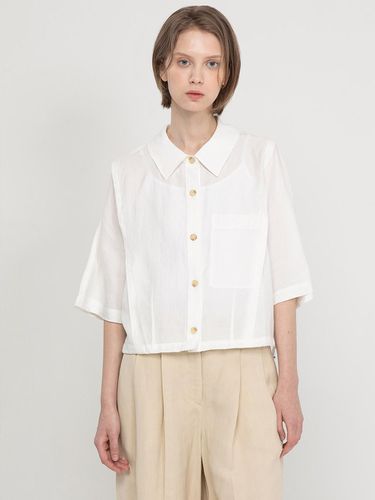 Cropped stitch shirt_White - JMARK New York - Modalova