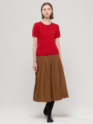 Pleats banding skirt_Brown - JMARK New York - Modalova