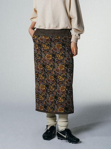 Yuthentic Jacquard Long Skirt Brown - YUTHENTIC - Modalova