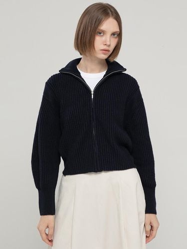 Wool high-neck cardigan_Navy - JMARK New York - Modalova