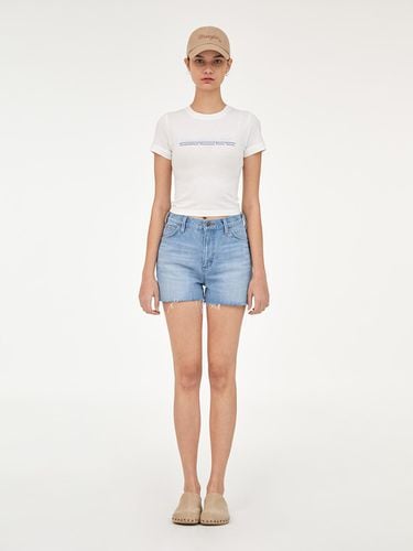 Hem Frayed Heavy Twill Mini Shorts - Wrangler - Modalova