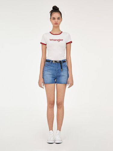 Hem Frayed Heavy Twill Mini Shorts - Wrangler - Modalova