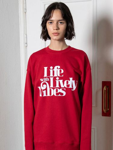 UNISEX_LIVELY SWEATSHIRT_RED - MENASOO - Modalova