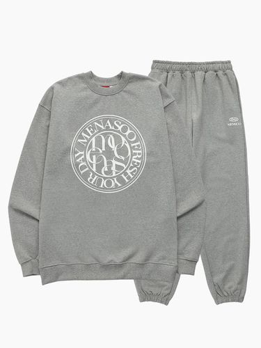 MNS COTTON SWEATSHIRT TRACK SET_GRAY - MENASOO - Modalova