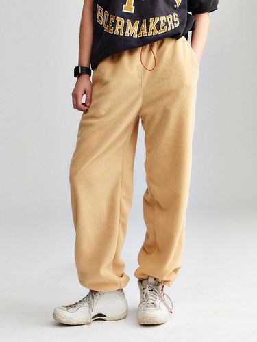 CLASSIC FLEECE WIDE PANTS YELLOW BEIGE - MENASOO - Modalova