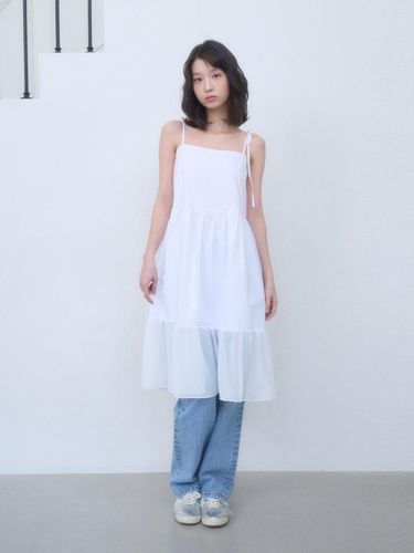 LAYERED CHIFFON DRESS white - AWIT - Modalova