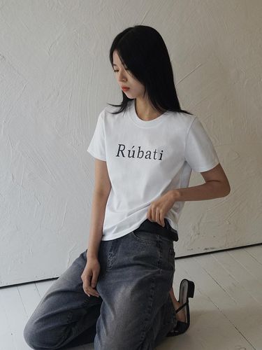 Serif Rubati Logo T-shirt (beige) - Rubati - Modalova