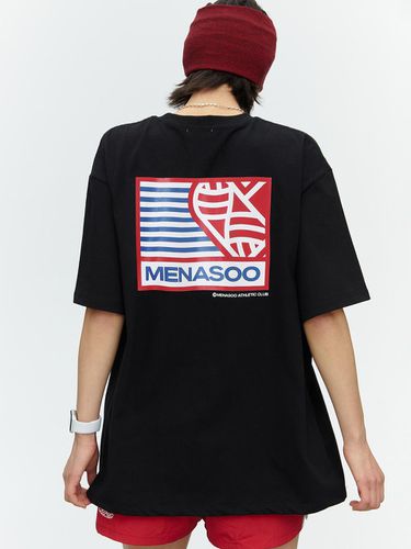 SMALL HEARTTRACK OVER FIT T-SHIRT_BLACK EDITION - MENASOO - Modalova