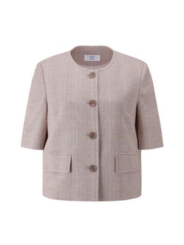 Collarless Glen Check Jacket PK_C243MSF004 - CC collect - Modalova