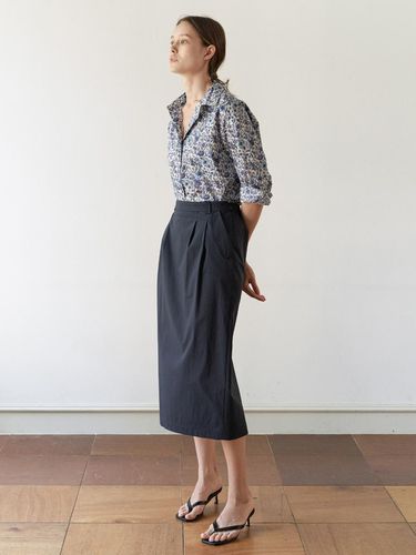 Banding long skirt - Navy - KLEAN - Modalova