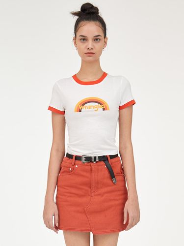 Crop Slim Rainbow Ringer Short-Sleeved T-Shirt - Wrangler - Modalova