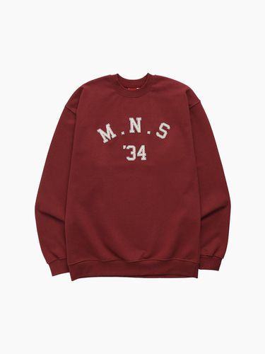 UNISEX MNS34 APPLIQUE SWEATSHIRT_RED - MENASOO - Modalova