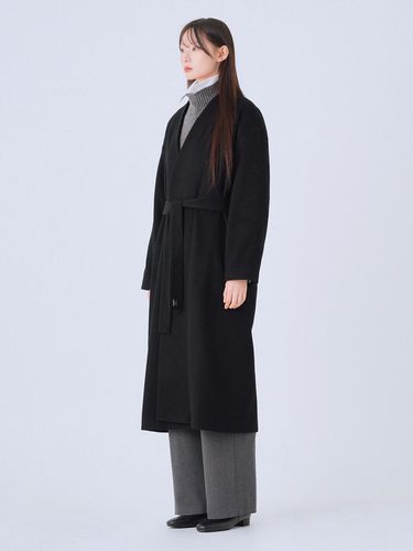 Collarless Cashmere Coat - ILROZE - Modalova