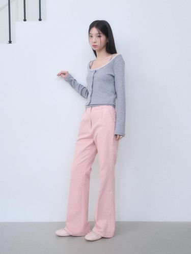 STANDARD COTTON PANTS-PINK - AWIT - Modalova