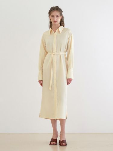 Two-Button Silky Long Shirt Dress () - ILROZE - Modalova