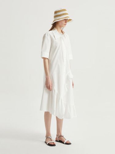 Unbalanced Hool Shirt-Type Cotton Dress - LUCKY CHOUETTE - Modalova