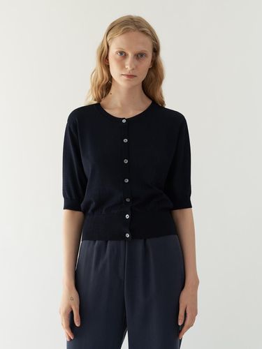 Round Neck Cardigan ( Navy ) - KLEAN - Modalova