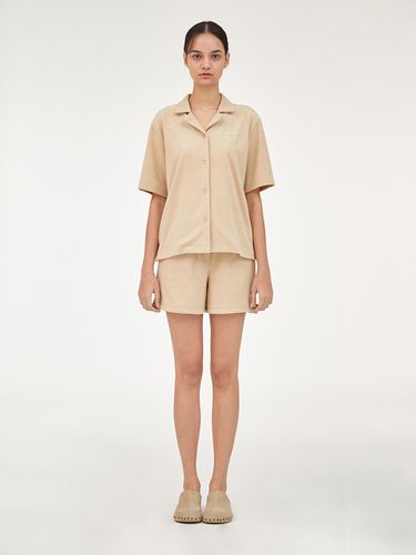 T Logo Terry BANDING Shorts, Beige - Wrangler - Modalova