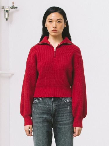 Shawl collar half zip-up knit red - Wrangler - Modalova