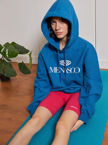 UNISEX BASIC SYMBOL LOGO HOODIE_BLUE - MENASOO - Modalova