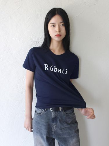 Serif Rubati Logo Tshirt (NAVY) - Rubati - Modalova