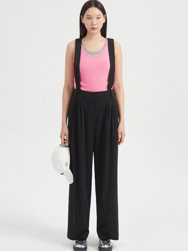 Detachable Suspender Wide Pants_LFPNM24540BKX - LUCKY CHOUETTE - Modalova