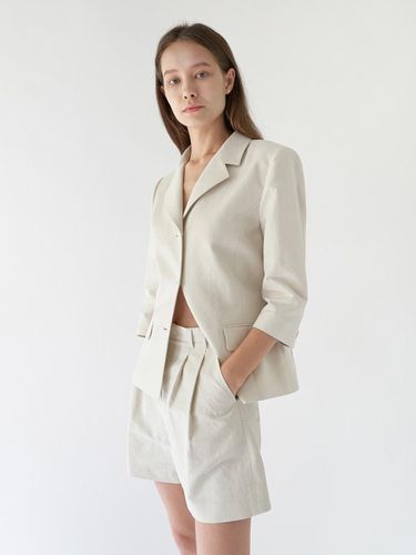 Linnen suit jacket - Natural beige - KLEAN - Modalova