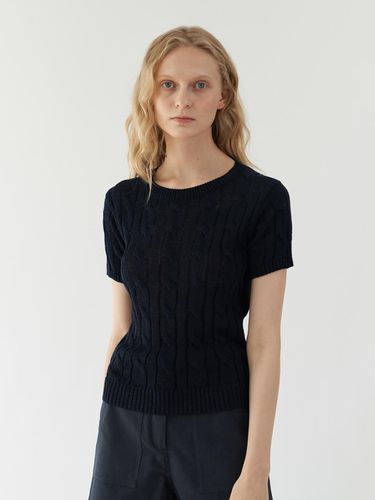 Cable Pattern Knit ( Navy ) - KLEAN - Modalova