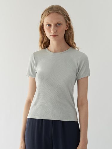 Ribbed Slim T-Shirt ( Grey ) - KLEAN - Modalova