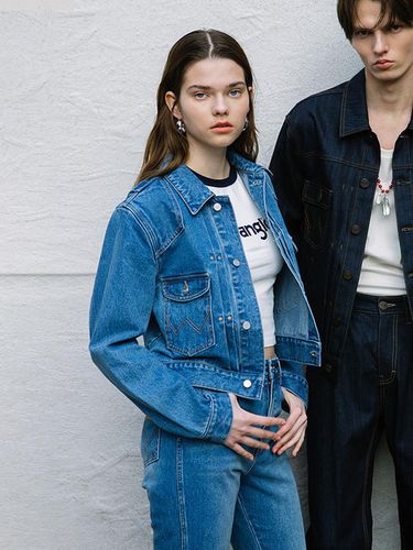 Broken Twill Cropped Denim Jacket - Wrangler - Modalova