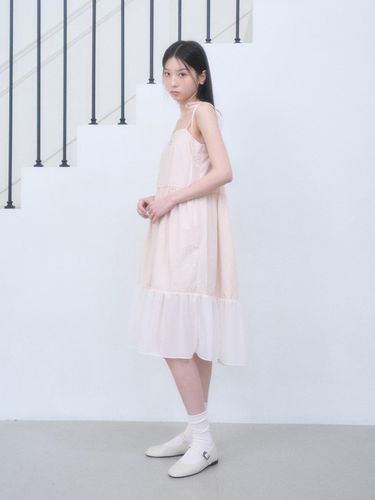 LAYERED CHIFFON DRESS-BEIGE - AWIT - Modalova