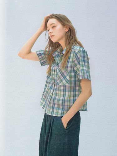 Danny half sleeve check shirt () - lesatelier - Modalova