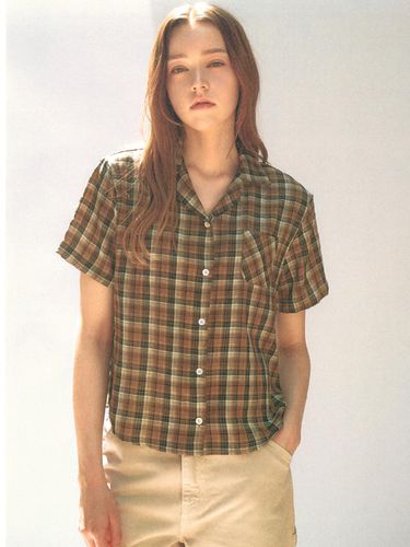 Gupy half sleeve check shirt () - lesatelier - Modalova