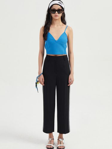 Side Color Block Point Back Banding Pants - LUCKY CHOUETTE - Modalova