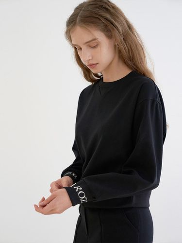 Jacquard Sweat Shirt (BLACK) - ILROZE - Modalova